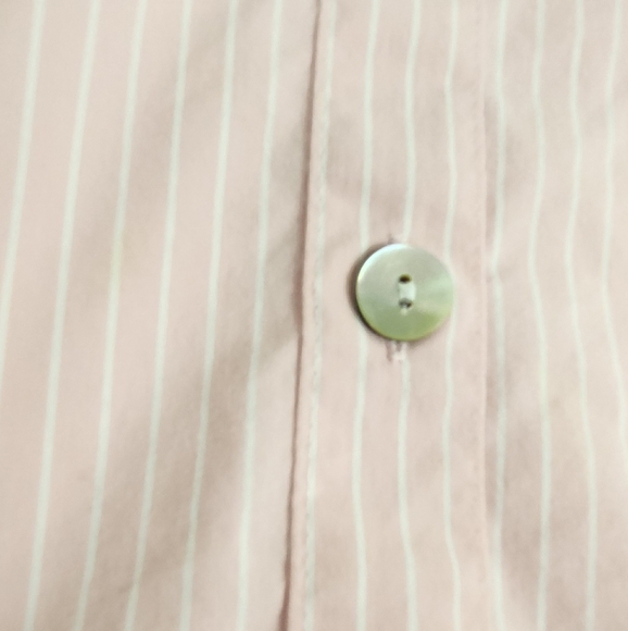 Vintage Chico's Design Pink And White Stripe Button Down Top. - Picture 4 of 8